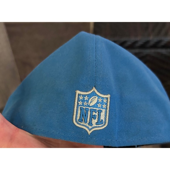New Era 59FIFTY Detroit Lions Fitted Hat 7 1/2 Blue NFL Team Headwear Cap - Picture 4 of 6